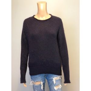 Nicholas the label navy blue angora sweater